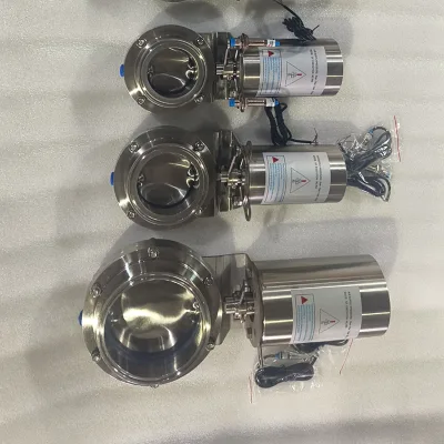 Stainless Steel Pneumatic Actuator Sanitary butterfly Valve With Feedback