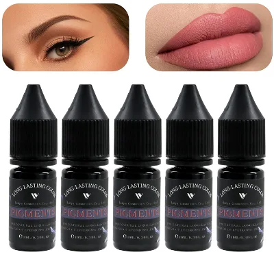 Hot Sale Professional Organic 26-Color Liquid Tattoo Ink for Eyebrow Lips Body Semi-Permanent Makeup Tattoo Pigment