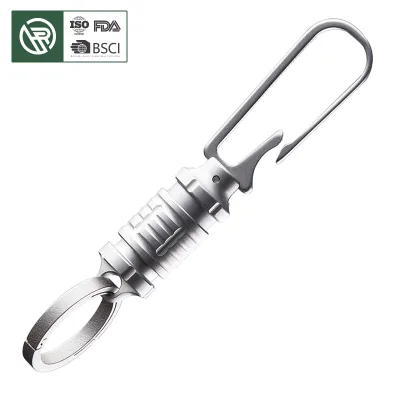 2026 EDC 360 Degree Rotation TC4 Titanium Alloy Mini Keychain Utility Wholesale Quick Release Multi-functional Outdoor Tools