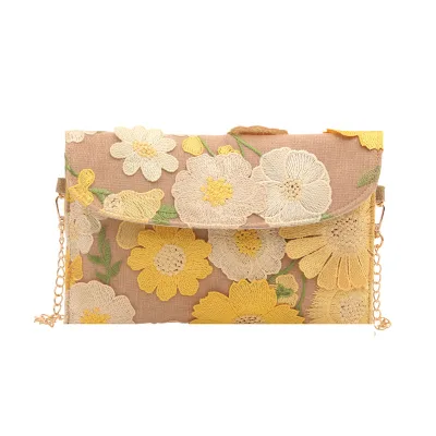 New Chinese Style Embroidered Floral Shoulder Bag Autumn 2026 Fashion Chain Single Strap Womens Versatile Crossbody Bag