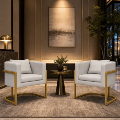 Commercial Grade Padded PU Leather Club Chair Modern Nordic Design Dining Chair for Luxury Coffee Shop Bar Lounge