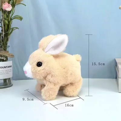 Simulation Electric Rabbit Plush Toy Can Walk and Shake Ears Electric Doll Pet Rabbit Exquisite Children's Gift