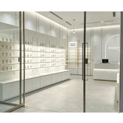Perfume Shop Furniture for Chain Stores-Best Choice Modern LED Lighting Perfume Store Retail Display Solutions Showcase