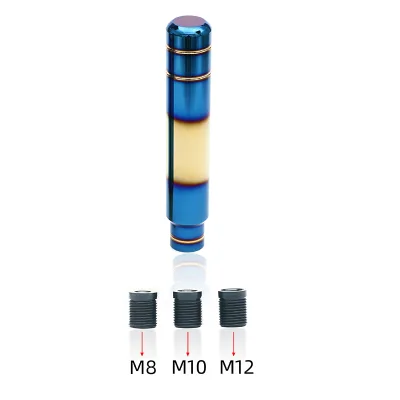 9/13/18CM Universal Car Aluminum Alloy Gear Shift Knob Adapter Burnt Blue Manual Transmission Gear Stick Lever Shift Knob