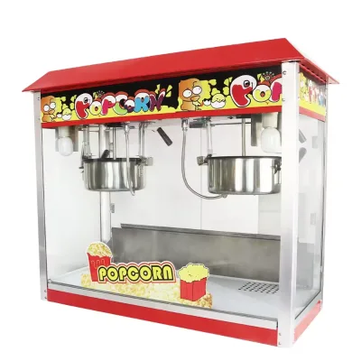 High Quality Electric Commercial Popcorn Making Machine 16 Ounces Stainless-Steel Kettle, Warming Light
