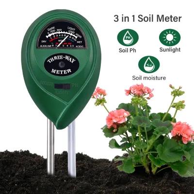 3-in-1 Soil Meter (Moisture, PH, Light) No Battery Required, Dual-Probe Soil Tester for Indoor/Outdoor Plants,Garden,Lawn,Farm