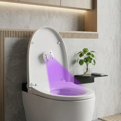UV Light Toilet Sterilizer Sanitizer Lamp Motion Sensor Germicidal Light for Bathroom Disinfection Home Hygiene