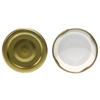 Ergo Jar 70mm Deep Twist Off Black Metal Lids Tinplate Caps for Food Packaging