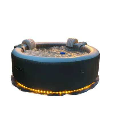 PVC Inflatable Foldable Portable Spa Inflatable Hot Tub and Inflatable Bubble Spa for 4 Person