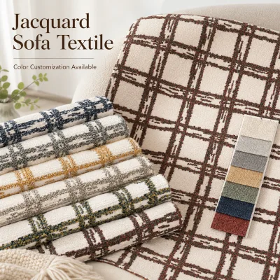 Durable Polyester Furniture Fabric Home Decor Anti-Wrinkle Luxury Jacquard Fabric for Sofa
