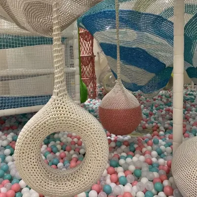 Durable Nylon Multi-Level Climbing Web for Commercial Playgrounds Kindergarten Amusement Shopping Mall