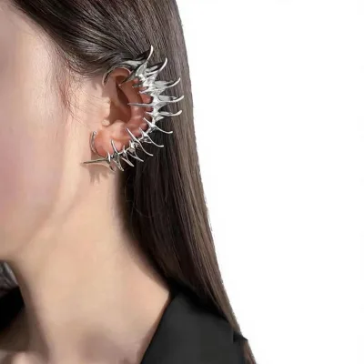 Niche-design Irregular-shaped Alloy Ear Bone Clip; Instagram-style; European American Cross-border Gothic Hip-hop Punk-inspired