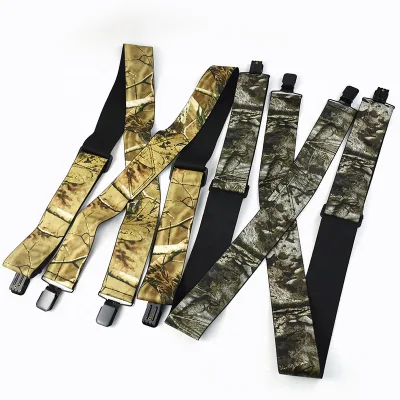 Meetee SP808 5*120mm Clothing Accessories Plus Size Decorate Garment Straps Support Custom Logo Camouflage Print Suspenders