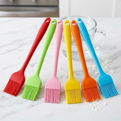 Wholesale BBQ Silicone Grill Brush BPA Free Silicone Baking Pastry Oil Brush Food Grade Silicone Basting Brush for Kitchen