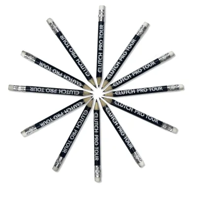 Custom Logo Printed Mini Round Wooden Golf Pencils with Eraser Premium Golf Products