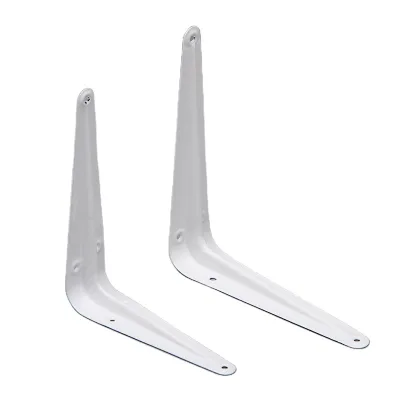 L Shape Heavy Duty Steel Wall Floating Shelf Bracket with Hardware Included Black for Kitchen & Bathroom DIY