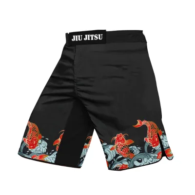 Customizable Logo Print Men's MMA Fight Shorts for Training & Cage Fighting