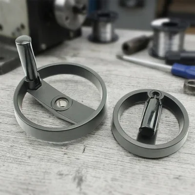 Reinforced Nylon Handwheel With Aluminum Hub Keyway Durable For Machine Tools Adjustment Custom Size Per Customer Requirement