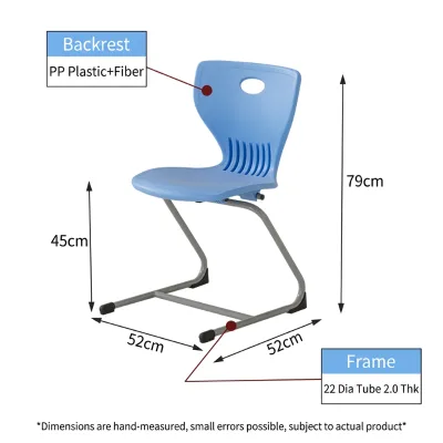 Customized PP Plastic Wood Colorful School Furniture Student Training Stackable Chair Home Office Supermarket Traditional