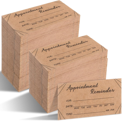 Kraft Appointment Reminder Cards Client Appointment Cards for Business Dentist Reservation Card for Cosmetology Salon
