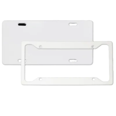 Hot Selling Sublimation License Plate Customized Printable Aluminum Frame Heat Transfer Blank Car Plate