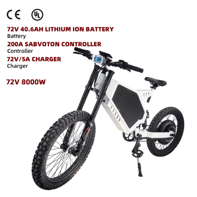 72v 8kw Hub Motor Dirt Bike off Road Electric Bikes for Adults 19inch 21inch Two Wheels Motorcycle E Cycle with Fast Speed