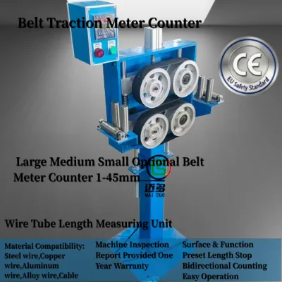 Medium Belt Driven Meter Counter Wire Range 1-45mm Auto Stop Bidirectional Meter Counter for Pay off and Winding Machinery