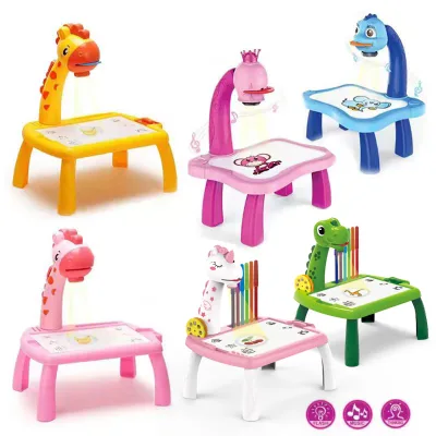 Multi-functional Cartoon Projection Drawing Tape, Audio-visual Graffiti Writing Board, Cartoon-shaped Children's Educational Toy