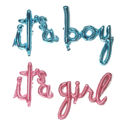 Wholesale Conjoined Letter It's a Boy or Girl Baby Shower Foil Balloon