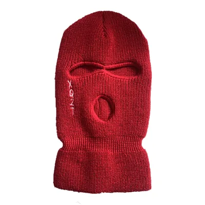 Low Moq High Quality Custom Design Embroidered Knit Ski Mask Balaclava With Embroidery Logo