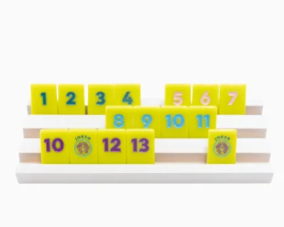 106 Rummy Tiles Lucite Games Chartreuse Acrylic Rummy Luxury Rummy Tile Set Travel Game Set for Family