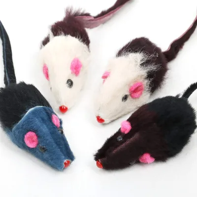 Interactive Mini Rattling Catnip Mice Cat Toys | 4-Piece Plush Set Encourages Hunting Play & Indoor Enrichment