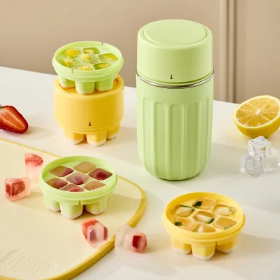 Support OEM Stainless Steel Ice Maker Cup 2 in 1 Metal Ice Cube Tray for Kitchen Water Bottle Factory Direct Wholesale