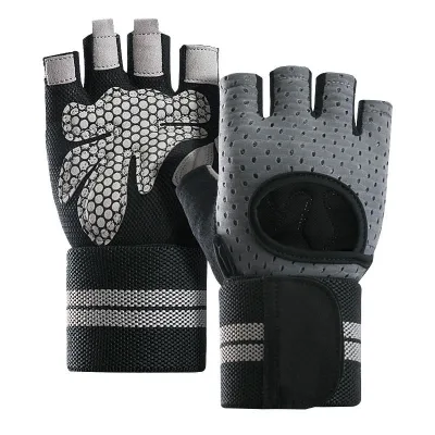 Custom Sports Gloves Wrist Support Strap Band Padded for Weight Lifting and Gym Workout