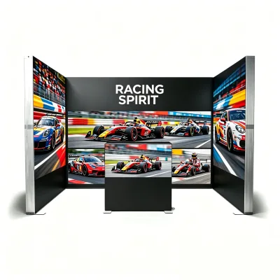 10x10ft Quick Setup Freestanding SEG Light Box Booth with Reception Counter Ideal for Canton Fair and Exhibition
