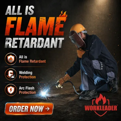 EN 11612 EN 1149 IEC 61482 Flame Retardant Anti-Static Arc Flash Protection Level B Safety Suit for Welding Foundry Oil Workers