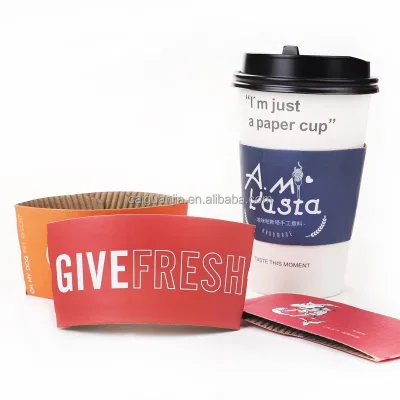 Custom Printed Cup Sleeve Durable Recyclable Suits Both Hot Coffees and Iced Drinks Fits Most Cups