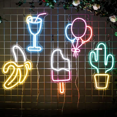 Drop Shipping NO MOQ Free Design Decorative Custom Made Led Letter Acrylic Neon Lamp Wedding Party Led Neon Lights Custom