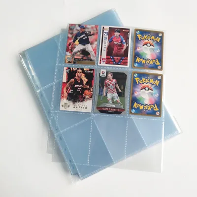Hot Stamping Top Opening Photocard Holder clear A4 pp Card Sleeve 11 Holes 9 pocket Inner Page Ring Binder