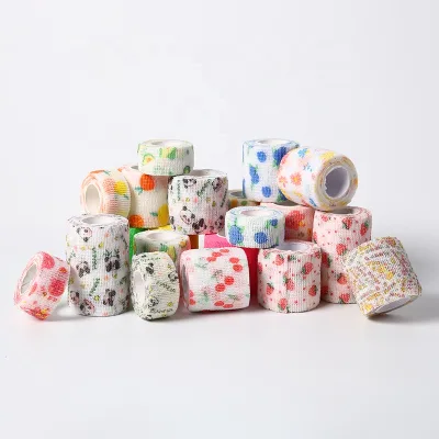 New Design Wholesale High Quality Adjustable Printed Flexible Cohesive Bandage