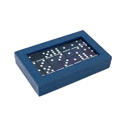 Special Marble Style Domino Tiles Pattern logo Printed on the Back Personalized 28 Pieces Melamine Domino Game Set
