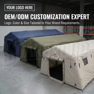Large Size Inflatable PVC Four-season Emergency Relief Shelter Waterproof Quick Setup Foldable Air Tent Support Long Term