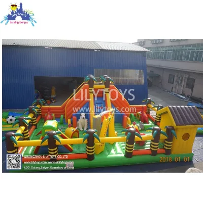 Lilytoys Inflatable Elephant Jungle Theme Bounce Castle, Inflatable Small Slide for Kids, Party Use Jumping Castle
