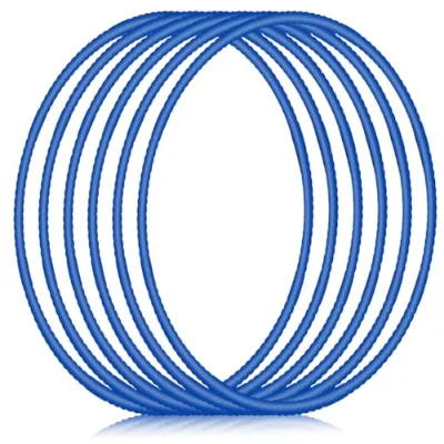 6-Piece Durable Exercise Hoop Set Detachable Adjustable Plastic Toy Teens Dog Agility Training Field Use Party Decor (20 Inch)