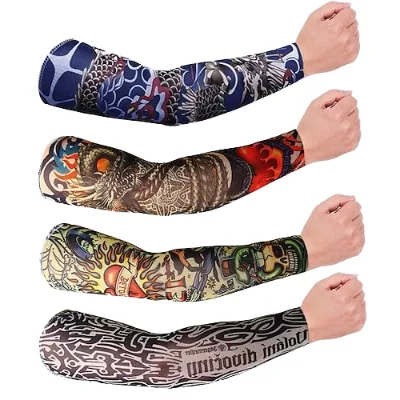 Multi-Color UV Sun Block Protection Cycling Arm Sleeves  for Men and Women's Outdoor Activities and Parties