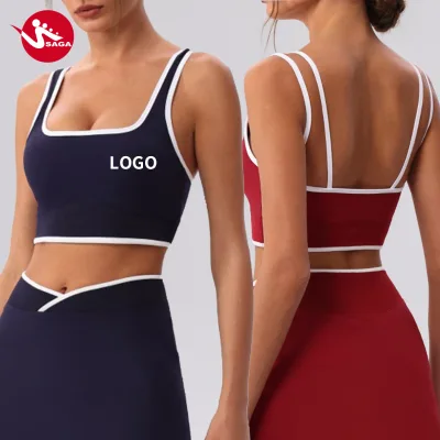 Top Rated Premium Quality Halter Neck With Removable Pads Gym Fitness Tank Top Sports Athletic Yoga Halter Neck Sports Bra