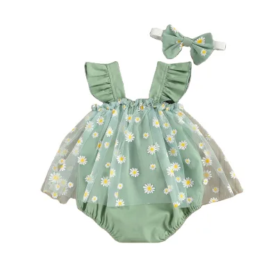 Little Girl Dress Clothing Causal Boutique Dress Model Dresses For Toddler Wearing With Flower Tutu