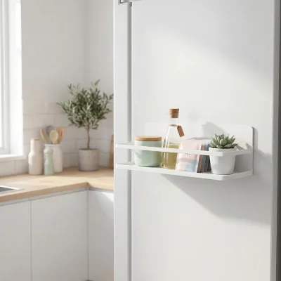 Kitchen Storage Household Organizer Strong Magnets Refrigerator Storage Organization Easy Installation Fridge Rack Organizer