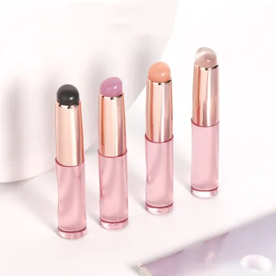 Custom Logo Crystal Handle Lip Dust Brush Eyeshadow Silicon Brush Lipstick Applicator Brush for Dust