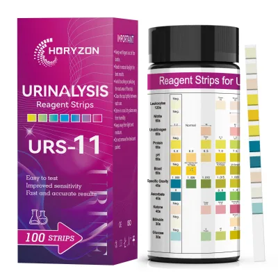 Factory Outlet Medical Urine Test Strips for Hospital Clinics 11 Parameters URS-11 Manual Plastic Test Strip